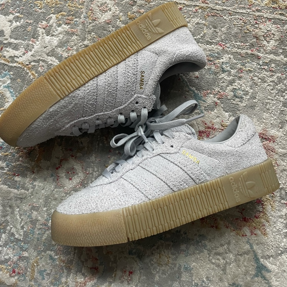 Adidas Samba Suede grey taupe size 5